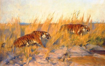 Tigres Arthur Wardle Peinture à l'huile